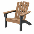 Silla de jardín 80 x 84 x 98 cm de madera y metal marrón negro estilo Adirondack