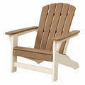 Sillón Adirondack 83 x 78 x 98 cm de madera marrón y crema para exterior
