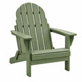 Silla de jardín Adirondack 79 x 83 x 97 cm plástico verde oliva efecto madera