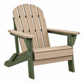 Sillón Adirondack 80 x 75 x 95 cm de madera beige y verde para exterior